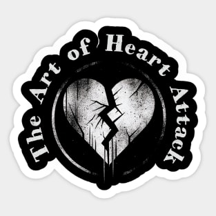 Grunge Broken Heart: Broken but Not Shattered Sticker